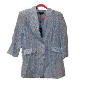 Picadilly NWT light blue textured blazer, medium